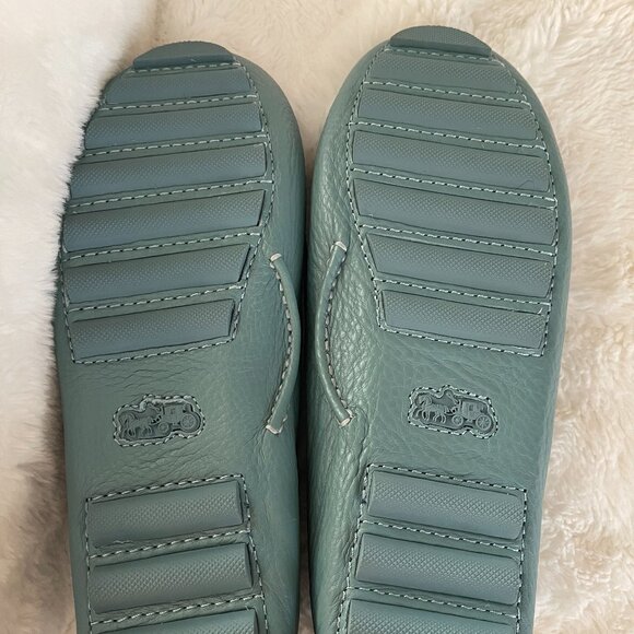 Coach Crosby Driver Turnlock Women's Mint Green Leather Loafers Size: 8.5B - Picture 8 of 10